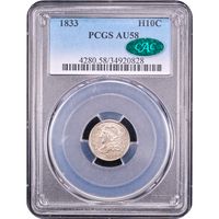 1833 Capped Bust Half Dime (H10C) Obverse Slab Image