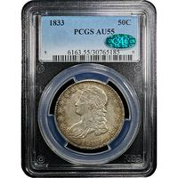 1833 Capped Bust Half Dollar (50c) Obverse Image