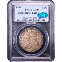 1834 Capped Bust Half Dollar (50c) Large Date Large Letters Obverse Image