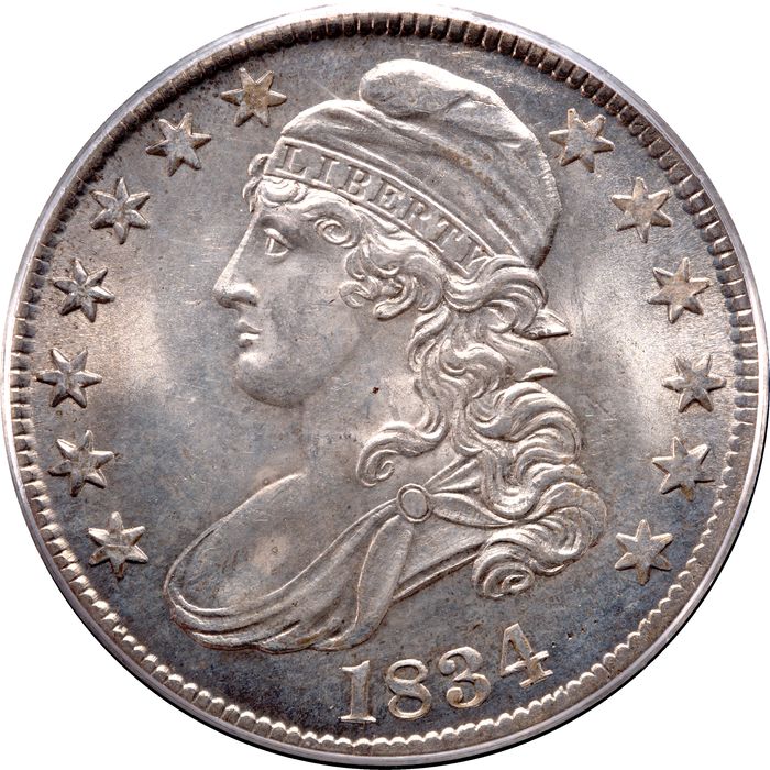 1834 Capped Bust Half Dollar (50c) Large Date Small Letters Obverse Image