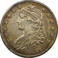 1834 Capped Bust Half Dollar (50c) Small Date, Small Letters Obverse Image