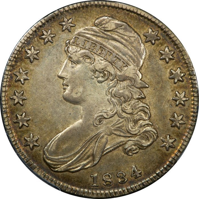 1834 Capped Bust Half Dollar (50c) Small Date, Small Letters Obverse Image