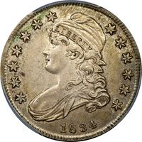 1834 Capped Bust Half Dollar (50c) Small Date, Small Letters Obverse Image