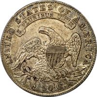 1834 Capped Bust Half Dollar (50c) Small Date, Small Letters Reverse Image
