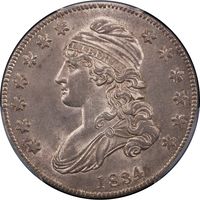 1834 Capped Bust Half Dollar (50c) Small Date Small Letters Obverse Image