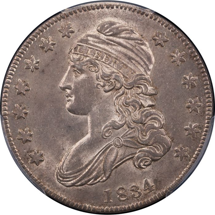 1834 Capped Bust Half Dollar (50c) Small Date Small Letters Obverse Image