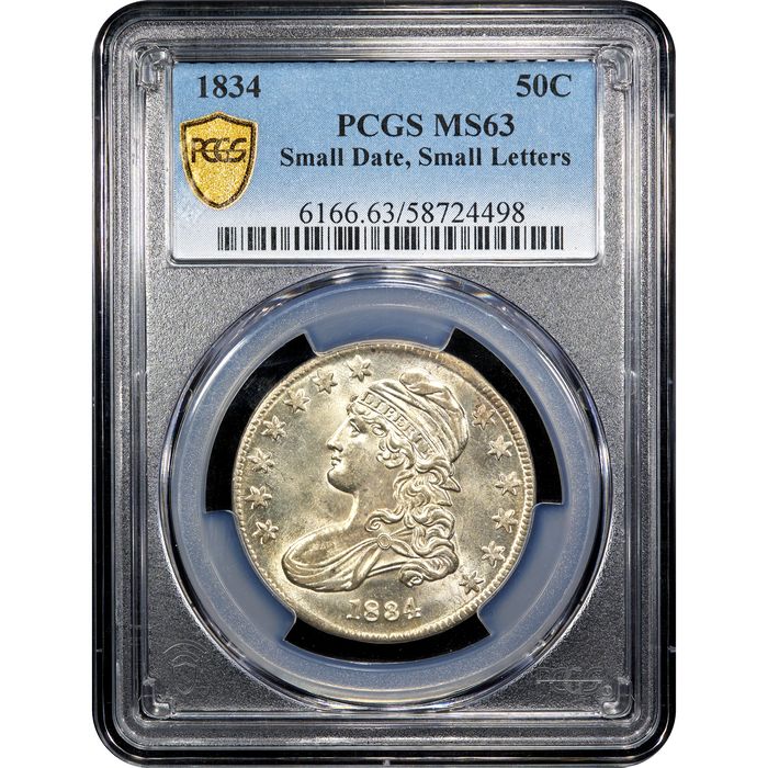 1834 Capped Bust Half Dollar (50c) Small Date Small Letters Obverse Image
