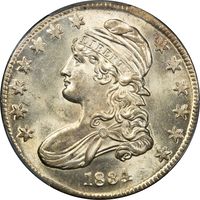 1834 Capped Bust Half Dollar (50c) Small Date Small Letters Photo 3