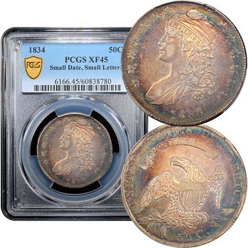 1834 Capped Bust Half Dollar (50c) Small Date, Small Letters Composite Image