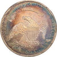 1834 Capped Bust Half Dollar (50c) Small Date, Small Letters Reverse Image