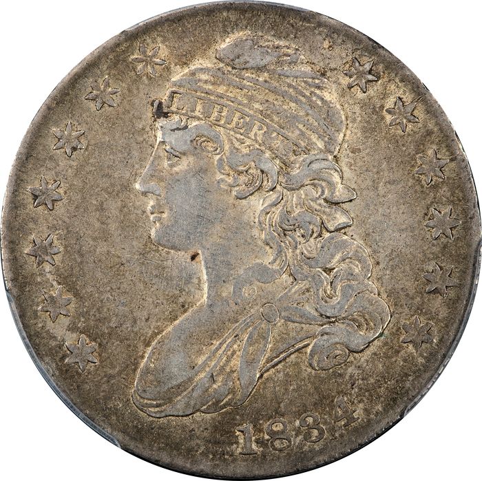 1834 Capped Bust Half Dollar (50c) Small Date Small Letters Obverse Image