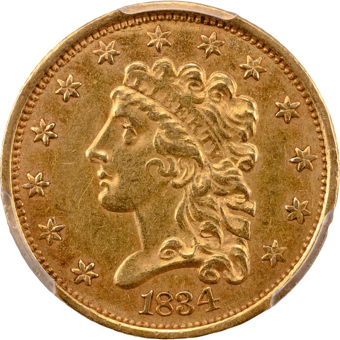 1834 Classic Head Gold Quarter Eagle ($2.50) Obverse Image