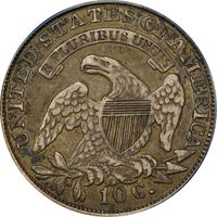 1835 Capped Bust Dime (10c) Reverse Image