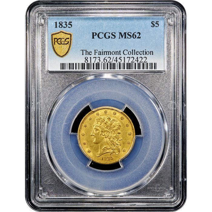 1835 Classic Head Gold Half Eagle ($5) Obverse Image