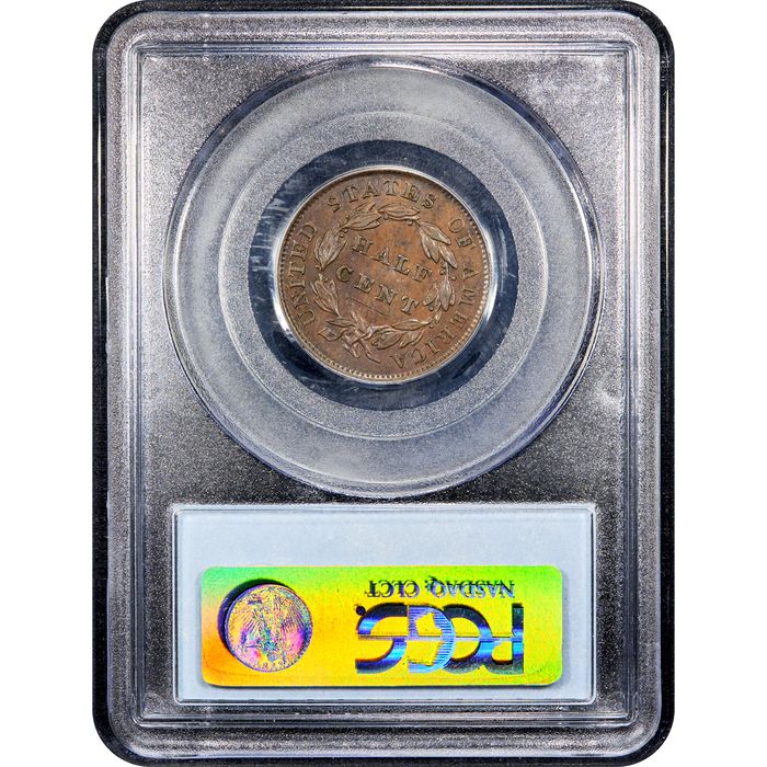 1835 Classic Head Half Cent (1/2c) Reverse Image