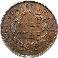 1835 Classic Head Half Cent (1/2c) Photo 4