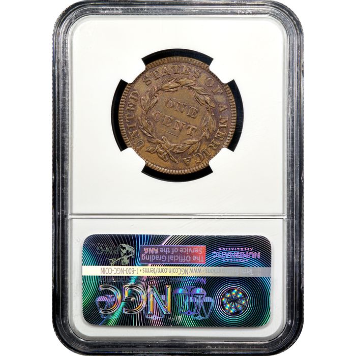 1835 Coronet Large Cent (1c) Head of 1836 Reverse Image