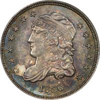 1836 Capped Bust Half Dime (h10c) Large 5C Obverse Image