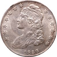 1836 Capped Bust Half Dollar (50c) Lettered Edge Photo 3