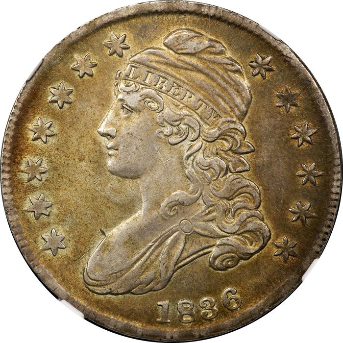 1836 Capped Bust Half Dollar (50c) Lettered Edge Obverse Image