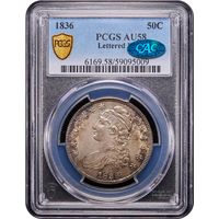 1836 Capped Bust Half Dollar (50c) Lettered Edge Obverse Image