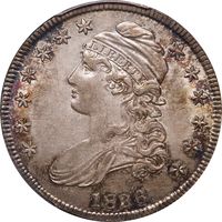 1836 Capped Bust Half Dollar (50c) Lettered Edge Photo 3