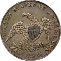 1836 Capped Bust Quarter (25c) Reverse Image