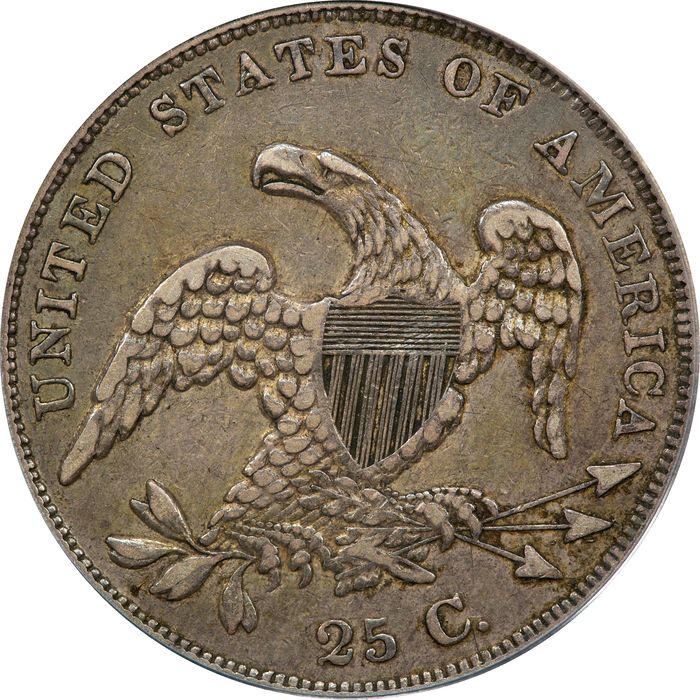 1836 Capped Bust Quarter (25c) Reverse Image
