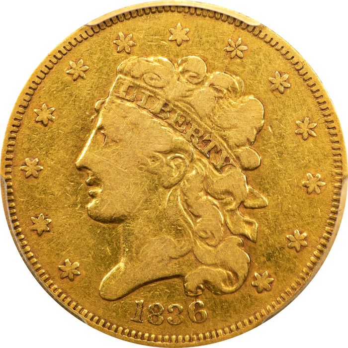 1836 Classic Head Gold Half Eagle ($5) Photo 3