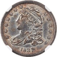 1837 Capped Bust Dime (10c) Obverse Image