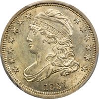 1837 Capped Bust Dime (10c) Obverse Image