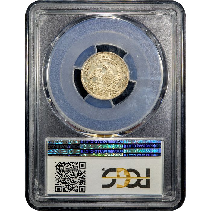 1837 Capped Bust Dime (10c) Reverse Slab Image