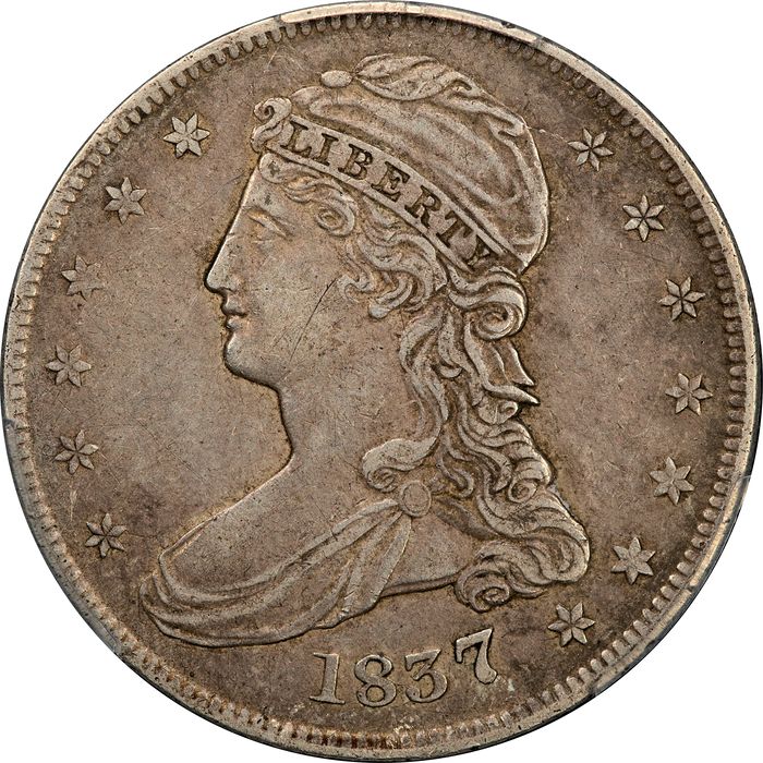 1837 Capped Bust Half Dollar (50c) Obverse Image