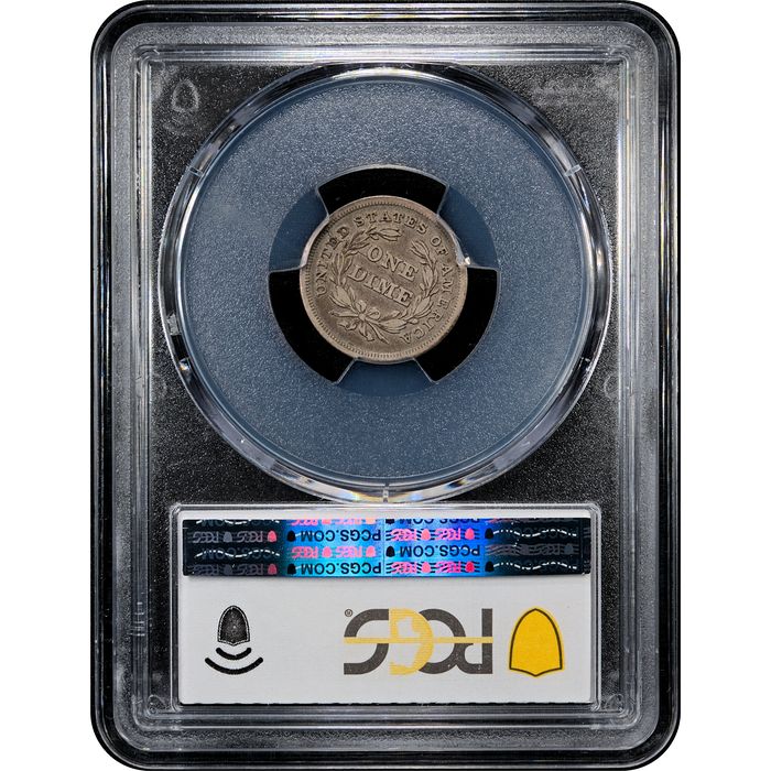 1837 F-103a Small Date Seated Liberty Dime (10c) Reverse Slab Image