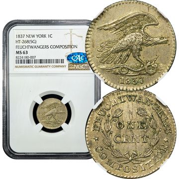 1837 Feuchtwanger Cent (1c) HT-268 Composite Image