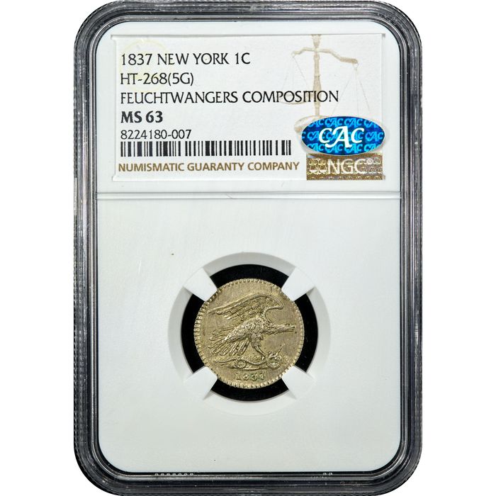 1837 Feuchtwanger Cent (1c) HT-268 Obverse Image