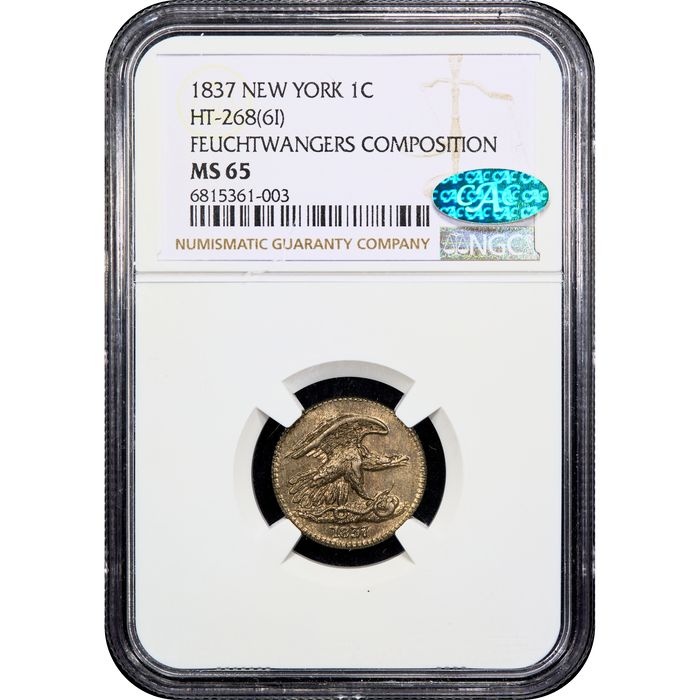 1837 Feuchtwanger Cent (1c) HT-268 Obverse Image