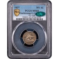 1837 Feuchtwanger Cent (1c) HT-268 Obverse Slab Image