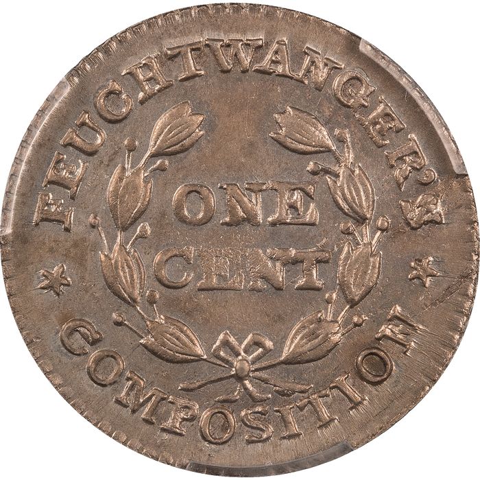 1837 Feuchtwanger Cent (1c) HT-268 Reverse Image