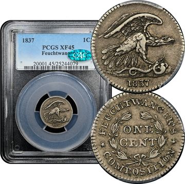 1837 Feuchtwanger Cent (1c) HT-268 Composite Image