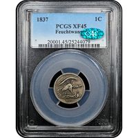 1837 Feuchtwanger Cent (1c) HT-268 Obverse Slab Image