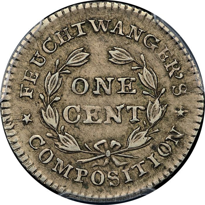 1837 Feuchtwanger Cent (1c) HT-268 Reverse Image