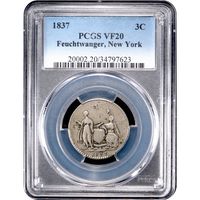 1837 Feuchtwanger Three Cents (3c) HT-262 Obverse Image
