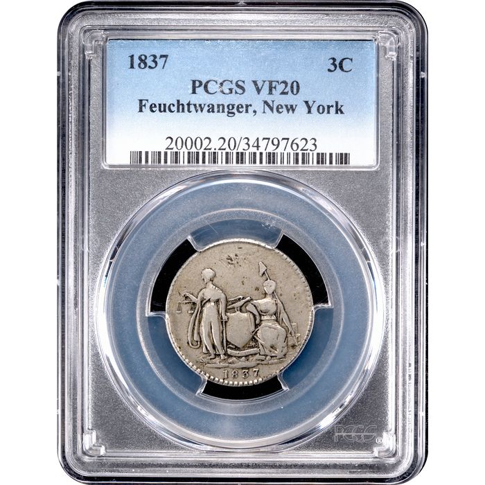1837 Feuchtwanger Three Cents (3c) HT-262 Obverse Image