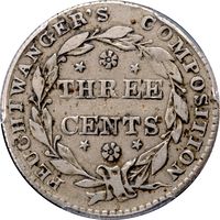 1837 Feuchtwanger Three Cents (3c) HT-262 Photo 4