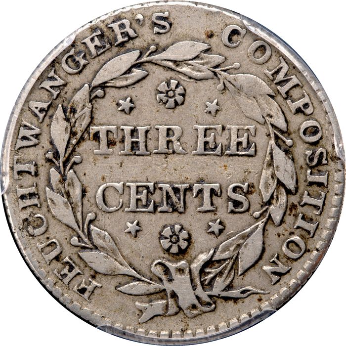 1837 Feuchtwanger Three Cents (3c) HT-262 Photo 4