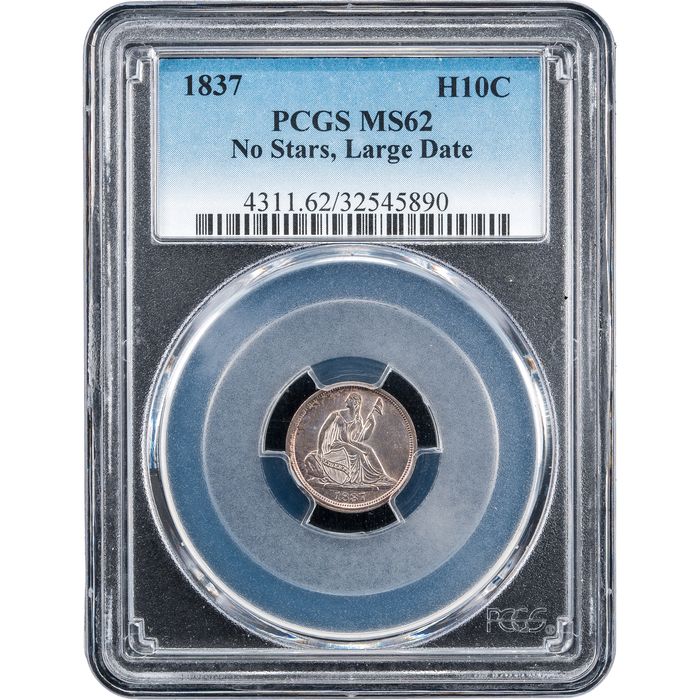 1837 Large Date Seated Liberty Half Dime (H10C) Obverse Image