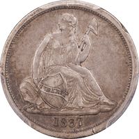 1837 Seated Liberty Dime (10c) Large Date Obverse Image
