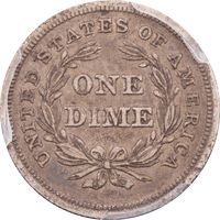 1837 Seated Liberty Dime (10c) Large Date Reverse Image