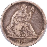 1837 Seated Liberty Dime (10c) Small Date Obverse Image